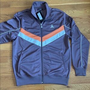 Le Coq Sportif Brown and Orange Zip Jacket